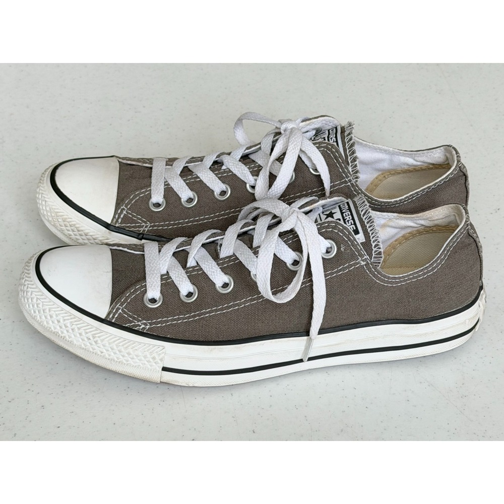 Converse All Star Chuck Taylor Grey Women's 10 Men's 8 Low Top Sneakers Shoes - Picture 2 of 8